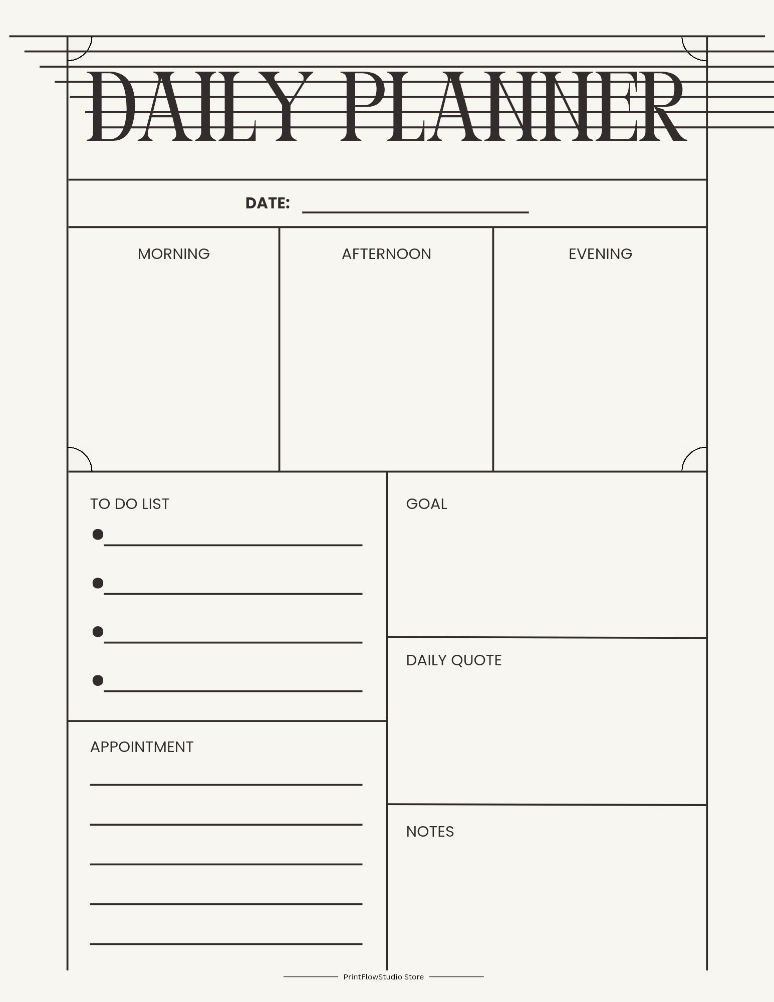Digital Daily Planner/Printable & iPad Planner