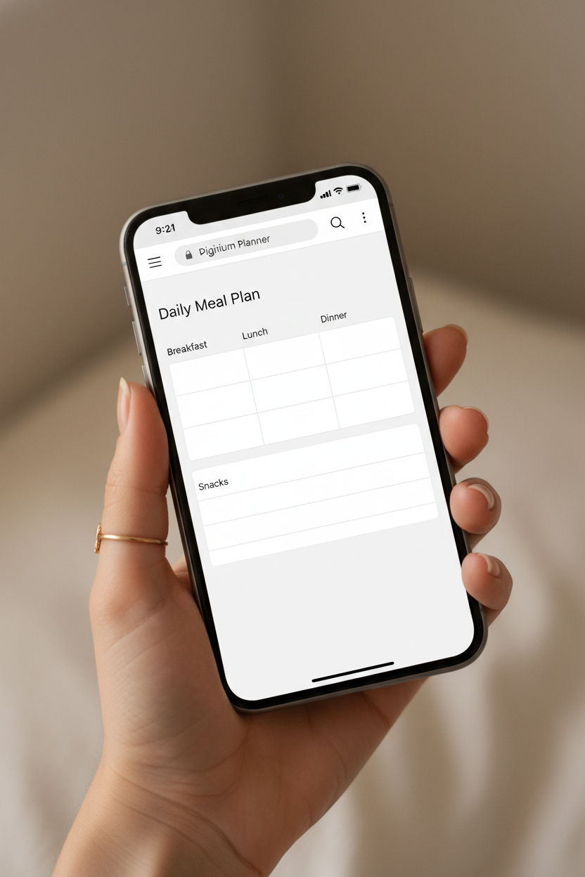 Daily Meal Plan - Phone Mockup