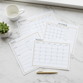 Undated Digital Planner flat lay on iPad - daily weekly monthly spreads
