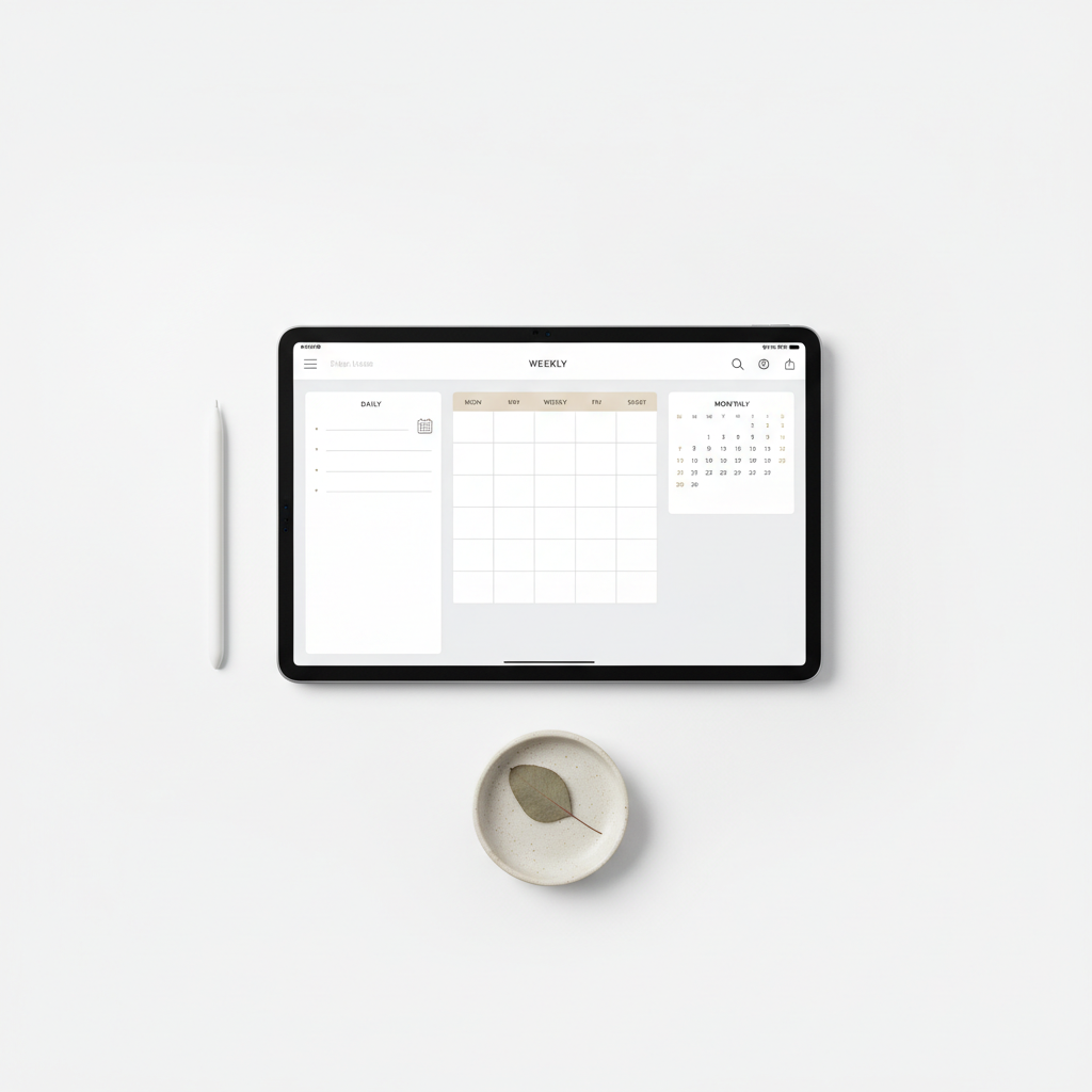 iPad Digital Planner Flat Lay
