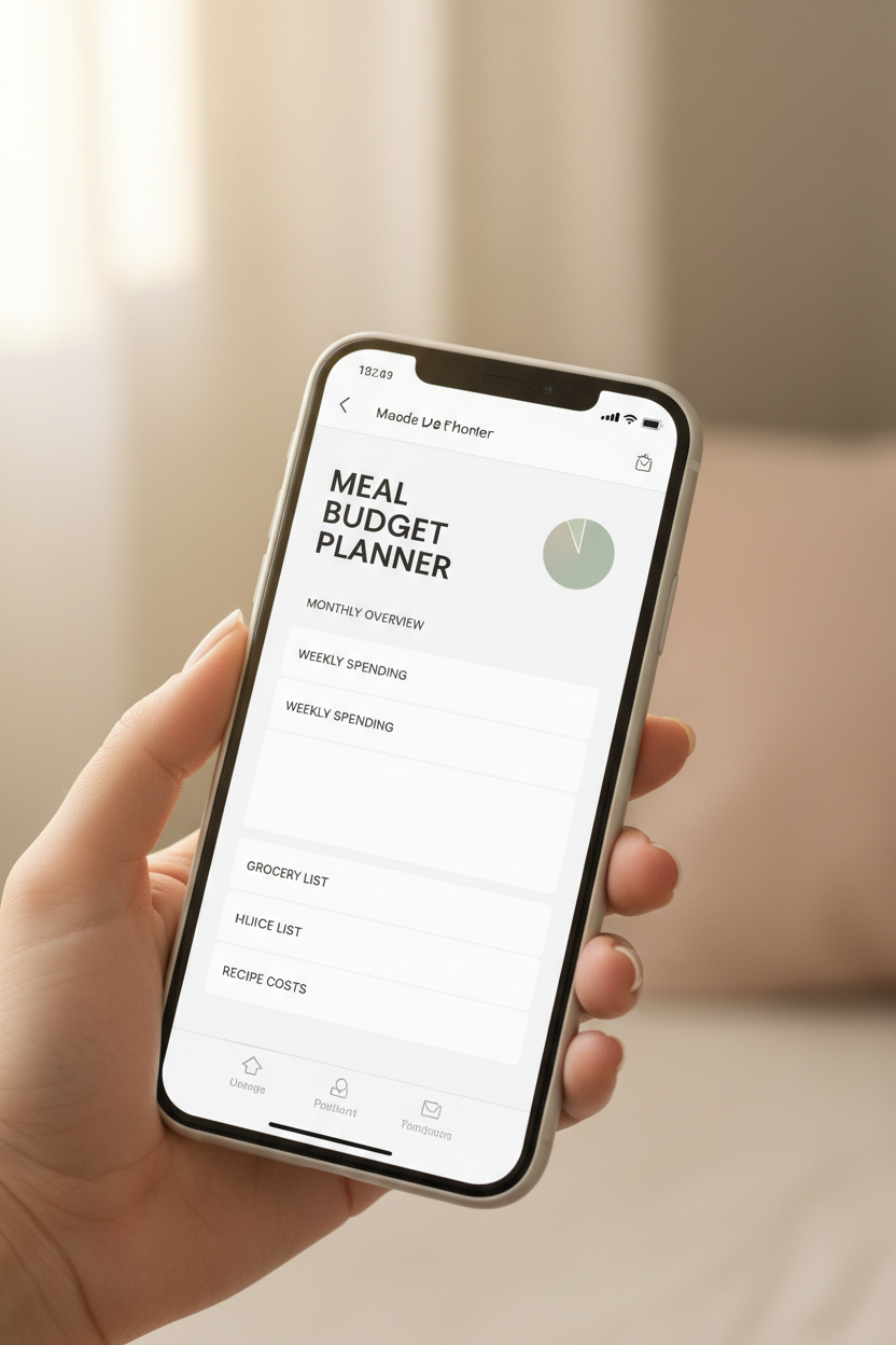 Meal Budget Planner - Phone Mockup