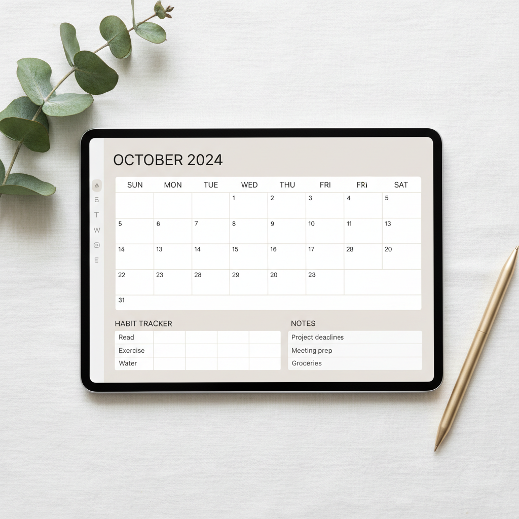 Monthly Overview Mockup