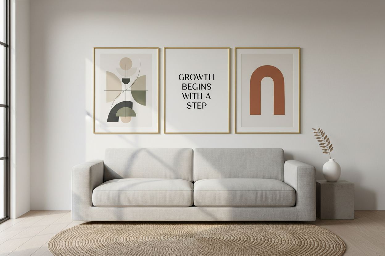 Motivational Wall Art Bundle Mockup