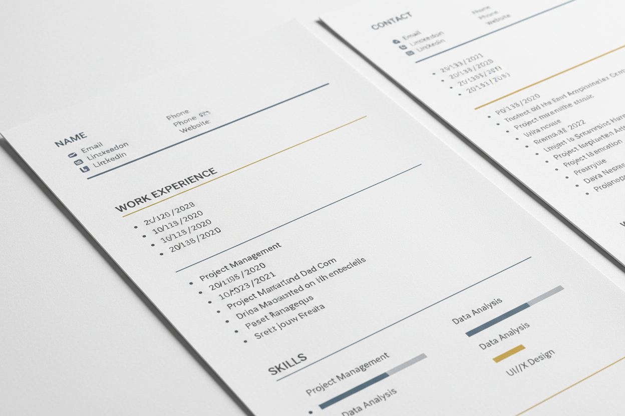 Professional Resume Kit Bundle - Close-up Detail