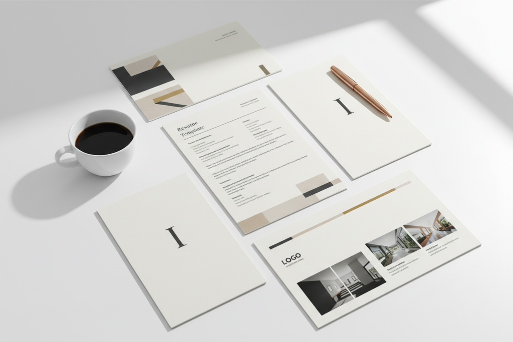 Professional Resume Kit Bundle - Flat Lay